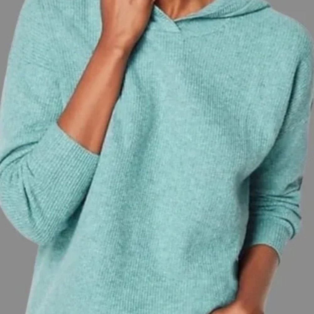 JJILL RIBBED HOODED PULLOVER | SIZE: M